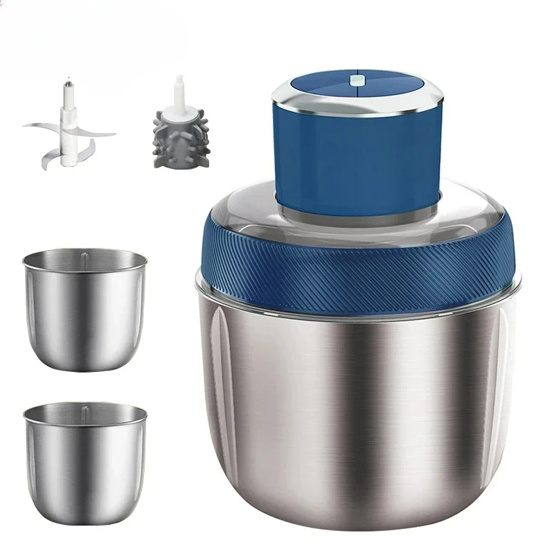 2 Speed Electric Meat Grinder Mincer Juicer Baby Food Processor Garlic Peeler Stainless Steel Vegetable Chopper Stirring Machine