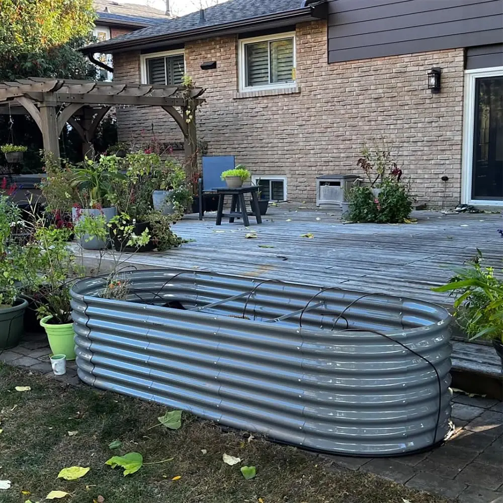 8x3x2ft Galvanized Raised Garden Bed, 24
