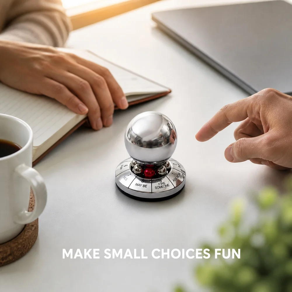 Polished Zinc Alloy Decision Ball Random Choice Spinner Desktop Ornament Icebreaker Party Game Novelty Gift for Adults