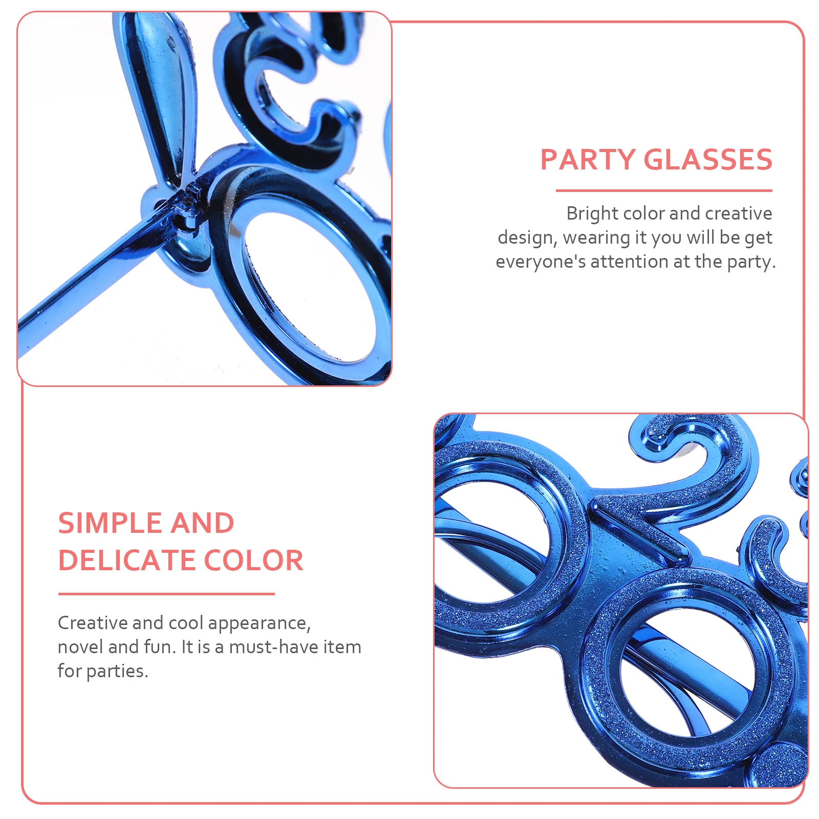

Digital Glasses Novelty Plastic Sunglasses for Happy New Year Party Supplies Funny Photo Booth Props Creative Eyewear