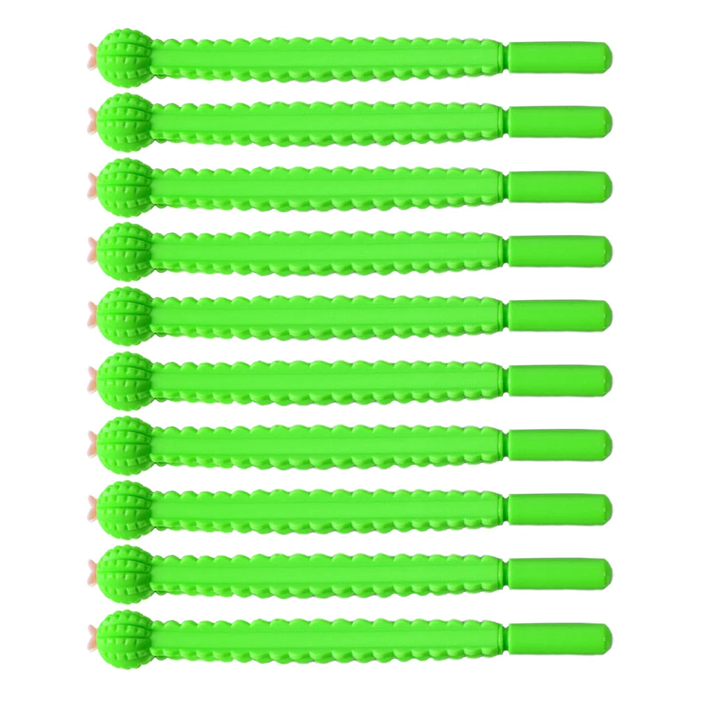 

10pcs Cactus Designed Gel Portable Plastic Writing Pens For Students Office Stationery Signature Pen Lightweight