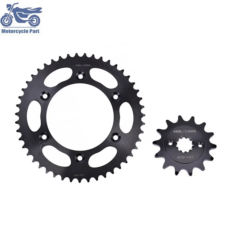 

520-14T 47T 14 47 Tooth Drive Front Rear Sprocket Gear Wheel For Honda XR250 XR250R XR 250 96-04 CRF250F CRF 250 CRF250 F-M 2021