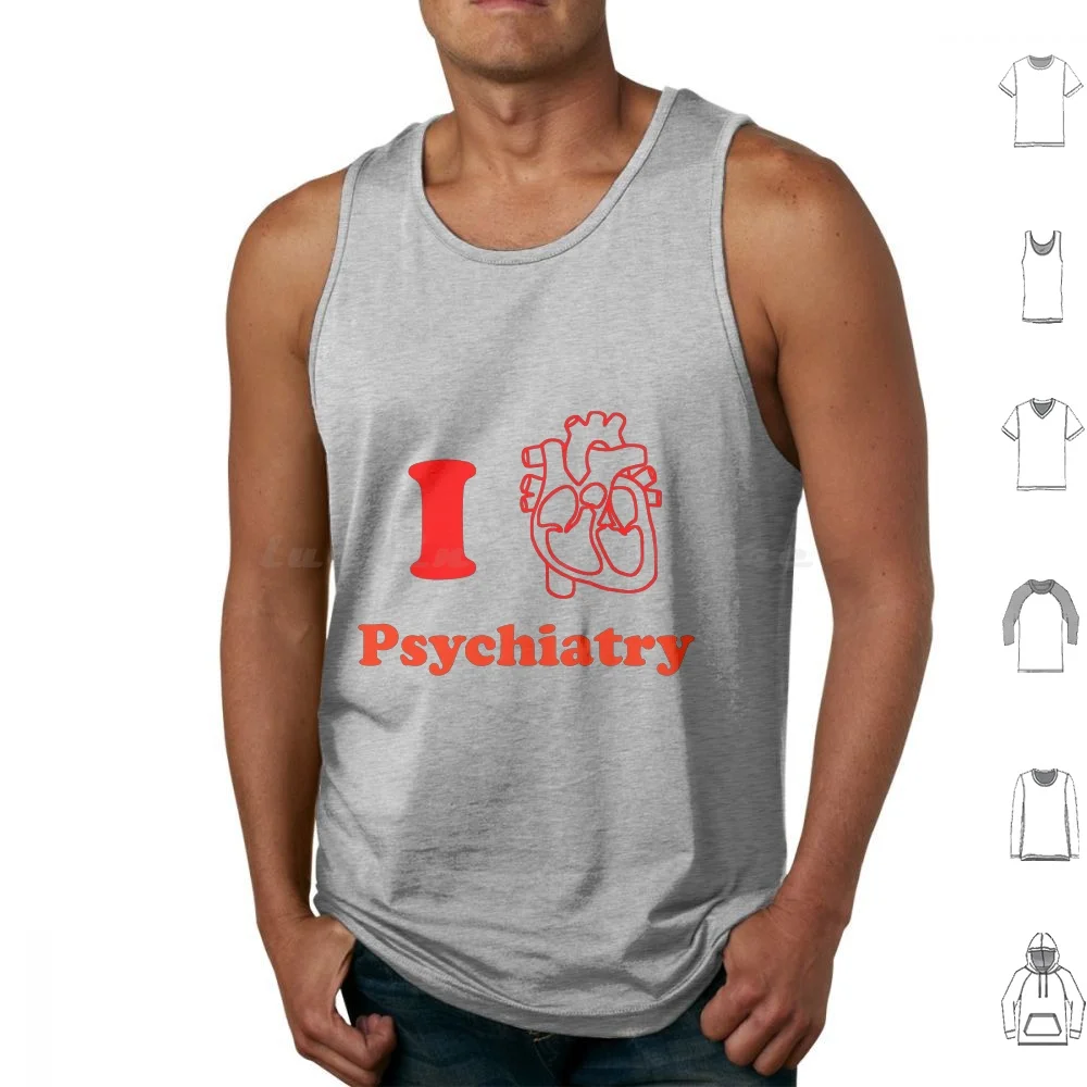 I Heart psychiatrie débardeurs gilet sans manches médecine soins de santé psychiatrie psychiatriste coeur amour