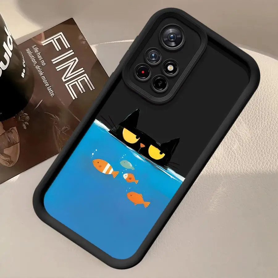 حافظة لهاتف Xiaomi Redmi Note 14 Pro Plus 12S 13 11S 13Pro 12 10S 11 11Pro Cartoon Cat #6