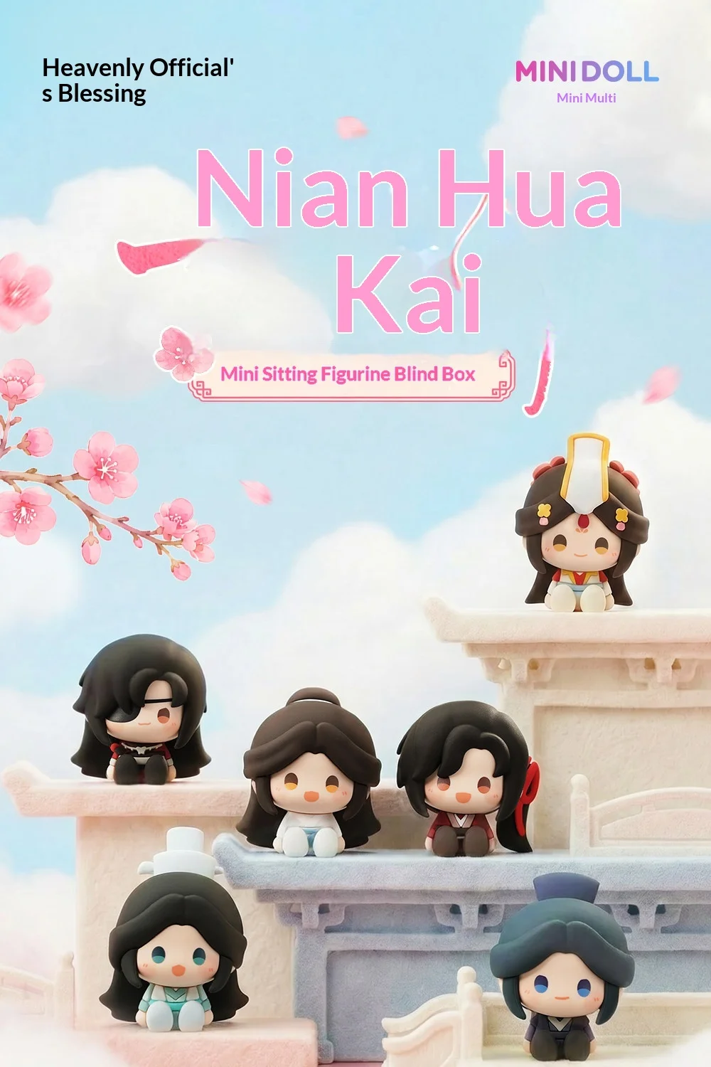 Echte Heaven Official's Blessing TGCF One Thought Blooms Blind Box Mini-Sitzfigur, Schreibtischdekoration, Sammlerstück, Geschenk – Detail 7