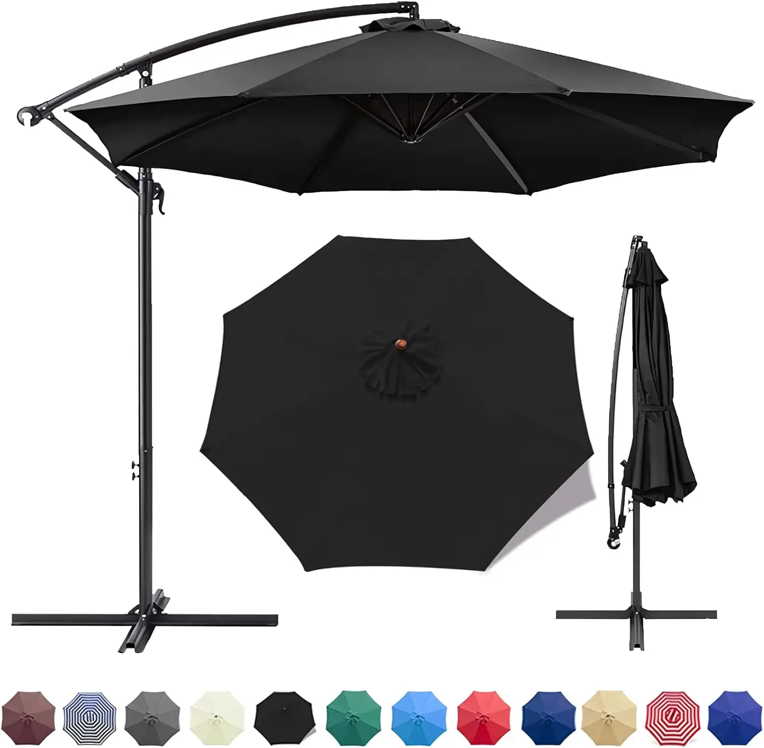 Parasol Replacement Cover 6 Ribs/8 Ribs Market Patio Umbrella Cloth Canopy Cover Waterproof Sunshade For Outdoor Garden