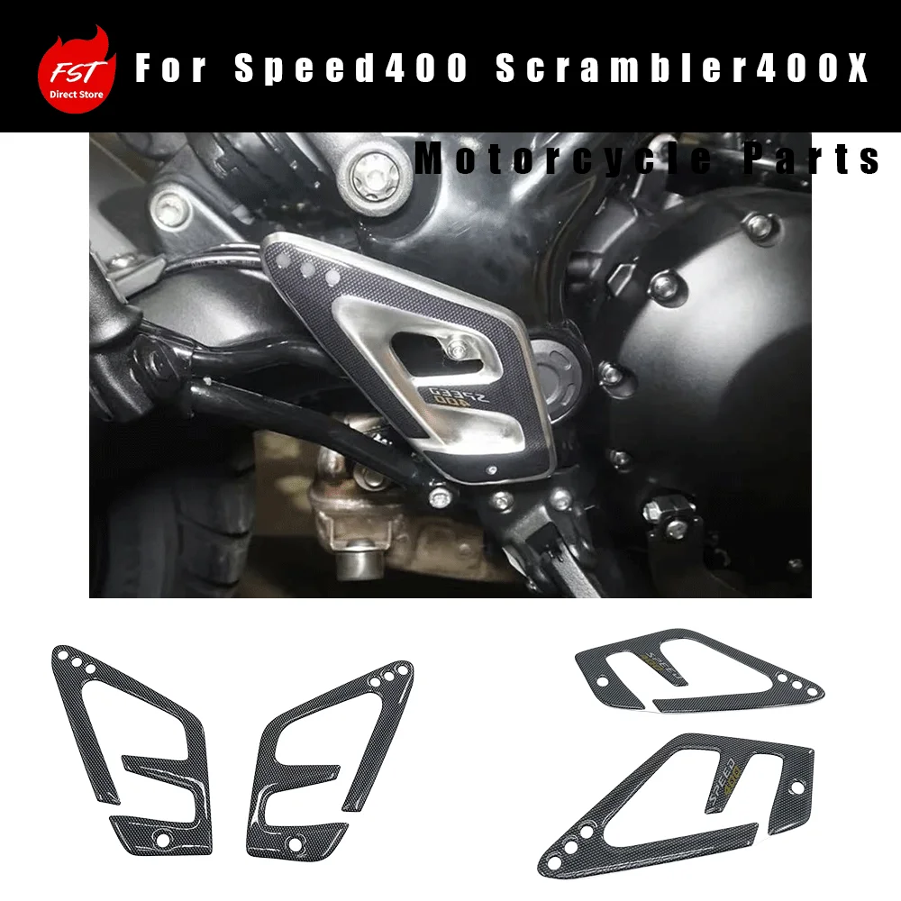 3D Heel Pad Decorative Stickers for  Speed400 & Scrambler400X Motorcycles