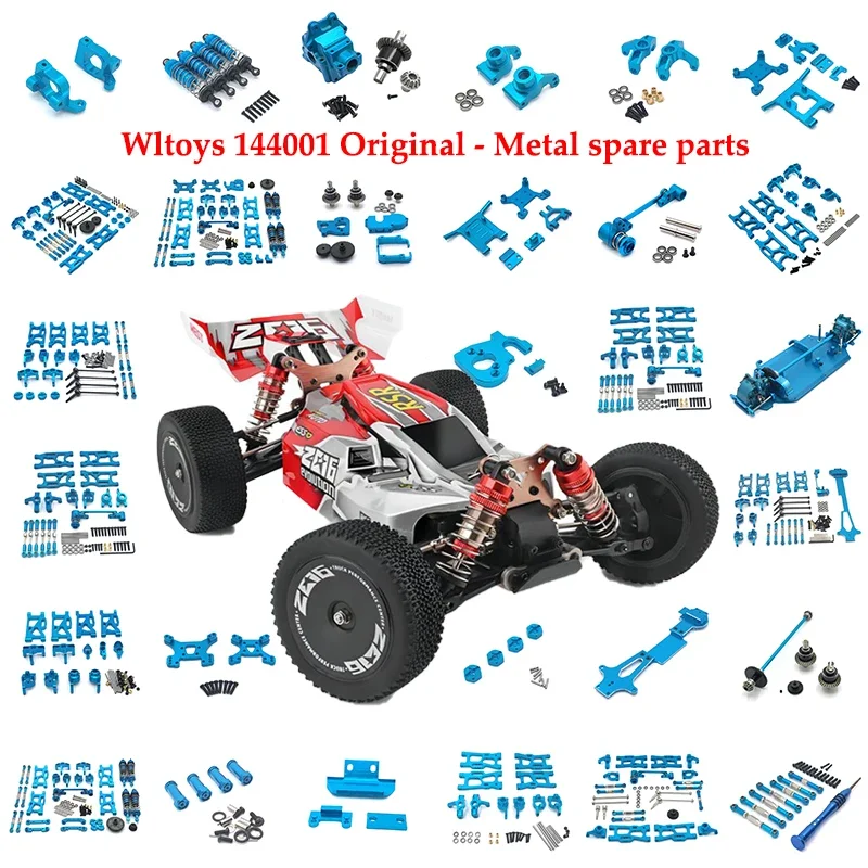 Wltoys 144001 144010 124007 124008 124016 124017 124019 Metal Suspension Arms Steering Cup Hub Carriers Set for Upgrade Parts