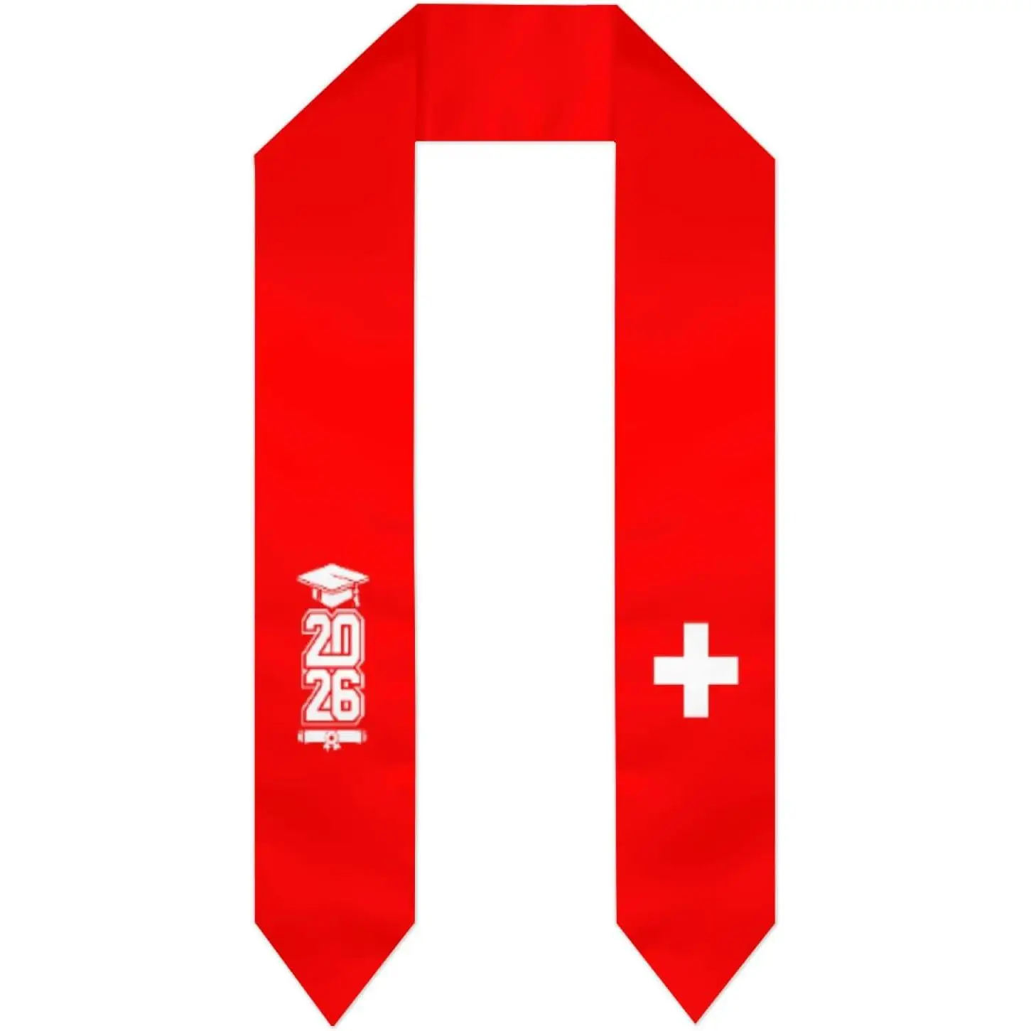 

Class of 2026 Switzerland Flag Stoles Shawls Sash for Graduation Pride Cheers Machine Washable Gifts for Men