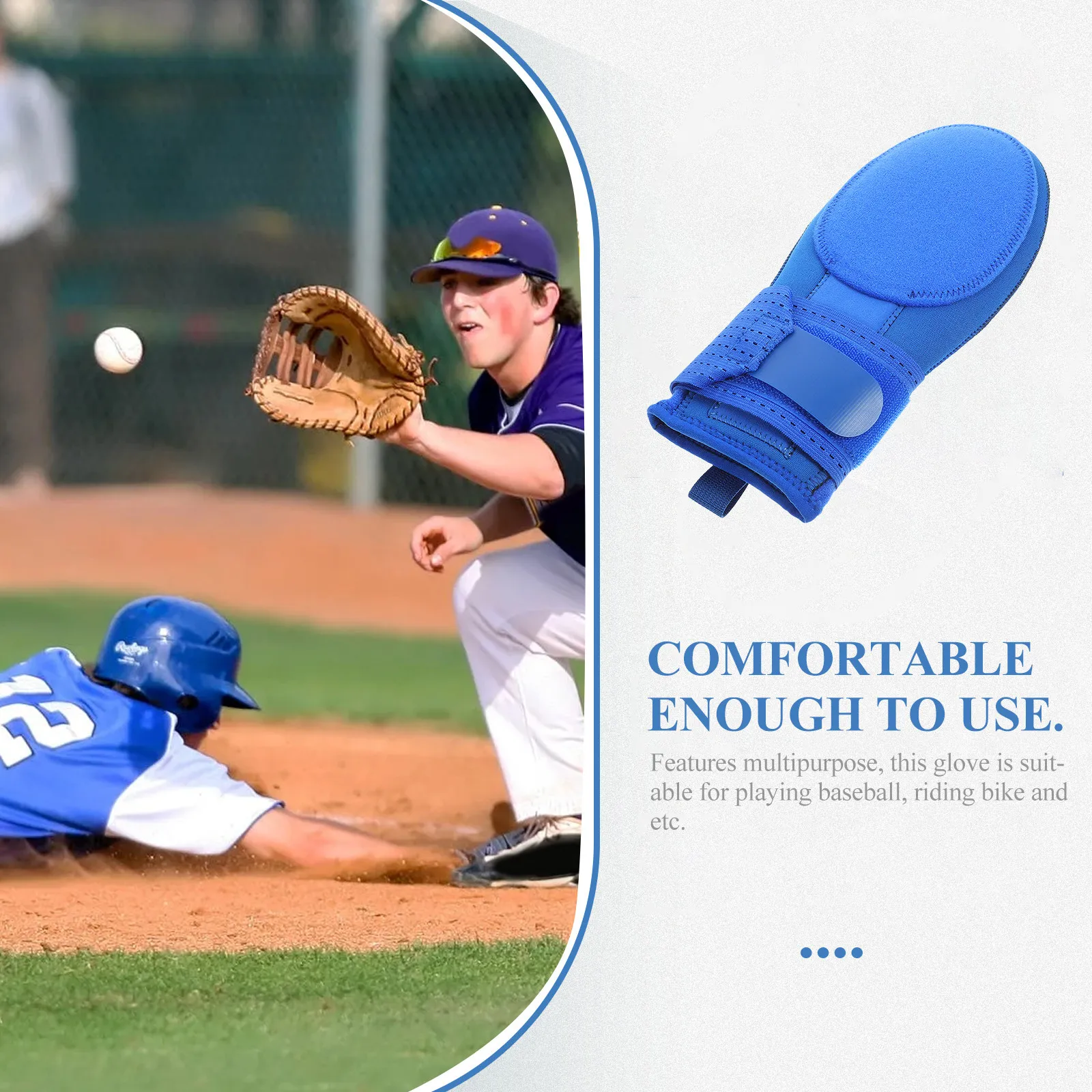 

Baseball Adult Softball Glove Gloves Sliding for Men Youth Blue Mitt Medium Running