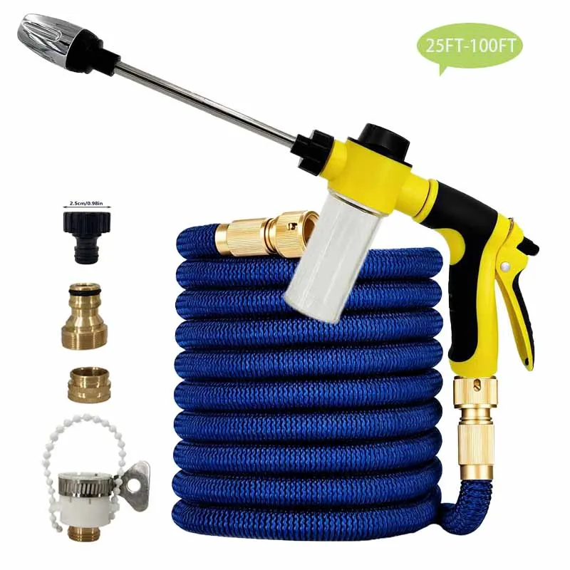 

Expandable Magic Garden Hose, High-Pressure Car Wash Multifunctional Water Gun, Household Garden Watering And Cleaning Tool