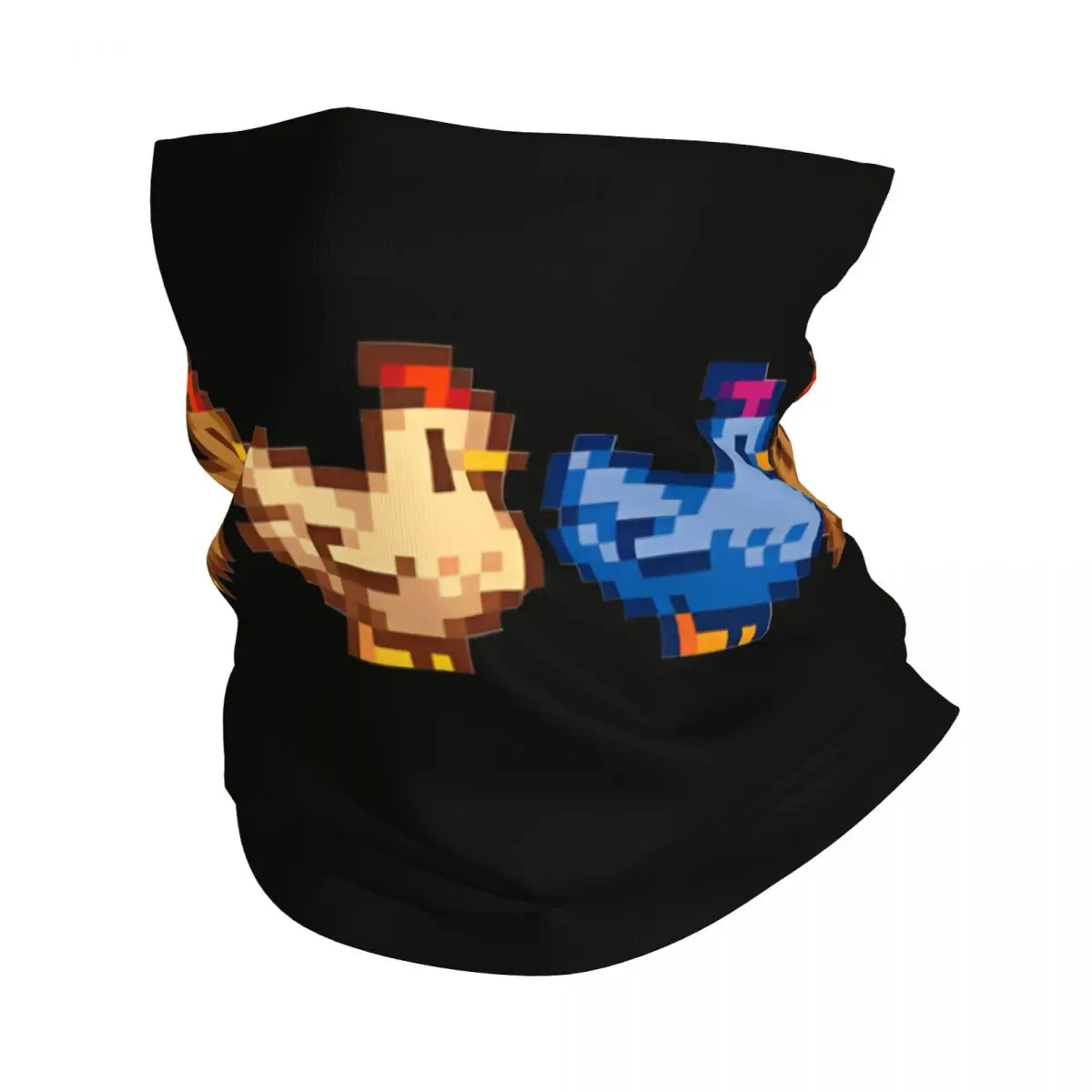 3 Chickens Stardew Valley Game Neck Gaiter Face Scarf Cover Neck Gaiter Men Women Bandana Scarf Thin Summer