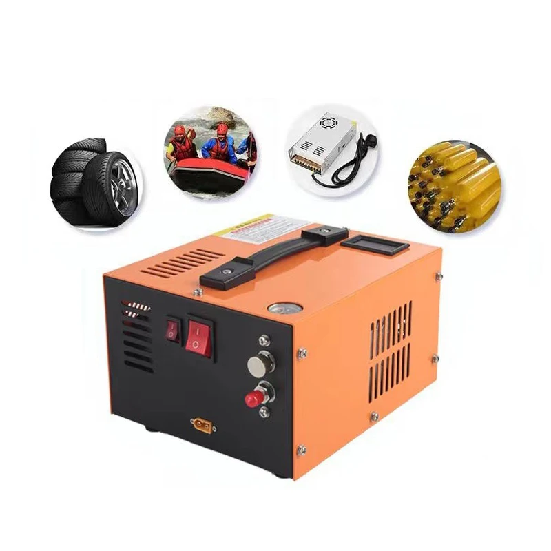 รถ 12V ไฟฟ้าแรงดันสูง Inflator 30Mpa 220 V/110 V แบบพกพากลางแจ้ง Compressed Air ปั๊ม Submersible หายใจปั๊ม 4500psi