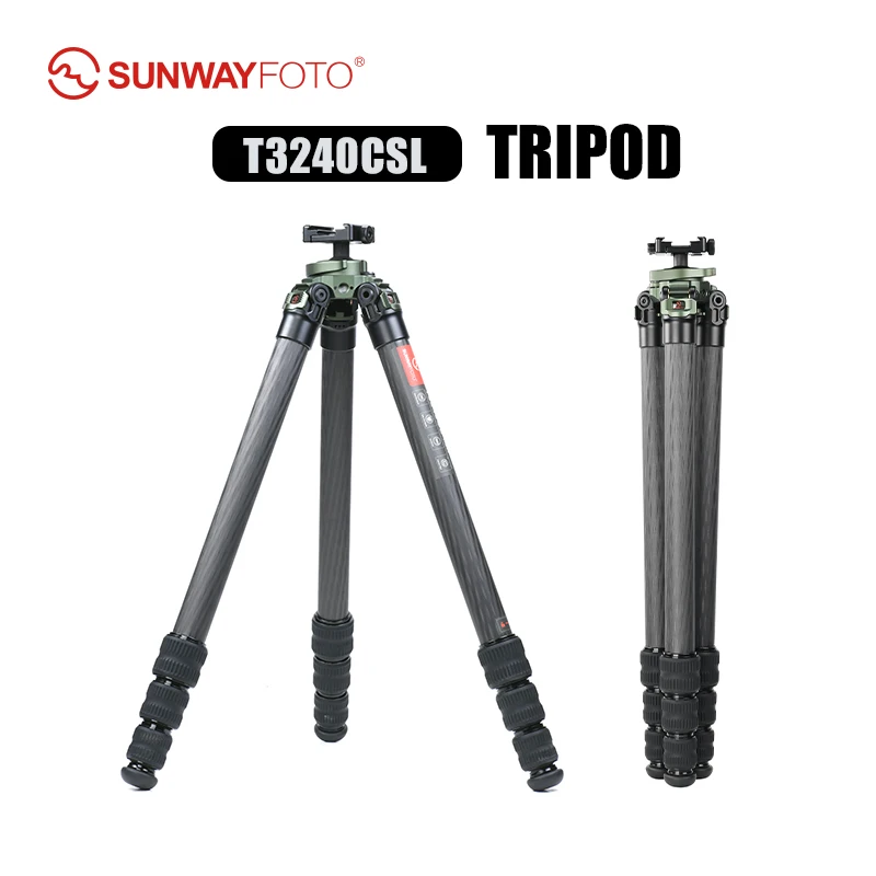 SUNWAYFOTOT3240CSL Hunting Tripod for Shooting Rifle Stand Carbon Fiber