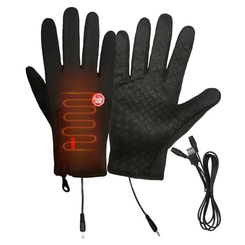 

Rechargeable Heated Mittens Rechargeable USB Heated Gloves Unisex Adjustable Mittens Warm Gloves For Outdoor Activities