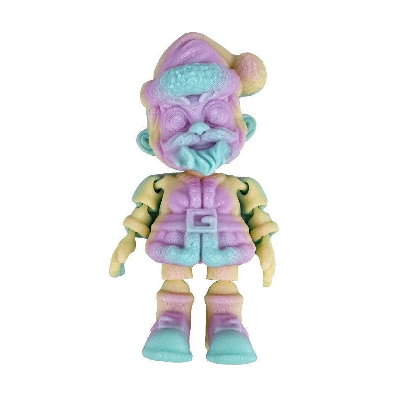 طباعة ثلاثية الأبعاد سانتا كلوز عيد الميلاد الحلي الإبداعية المشتركة المنقولة لعبة مجسمة هدية للبنين والبنات لعبة أرقام 1 قطعة #3