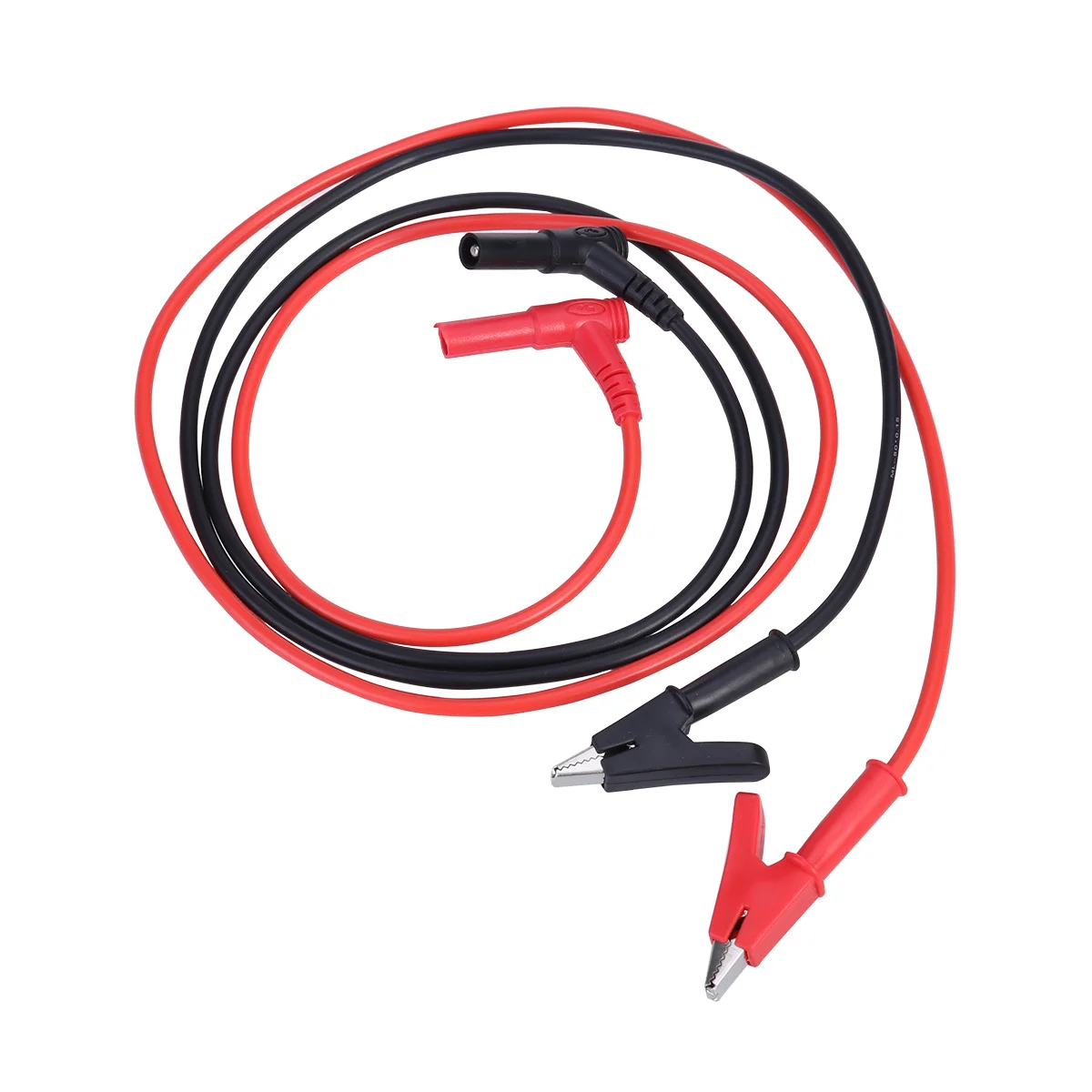 

2Pcs Banana to Alligator Clip Test Leads Black Red Premium Insulated Electrical Test Cable Set for Electronics Projects