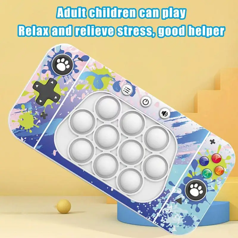 Fast Push Bubble Game Handheld Game For Kids Light Up 4 Modes Puzzle Machine Exercises Reaction Ability Improves Concentration