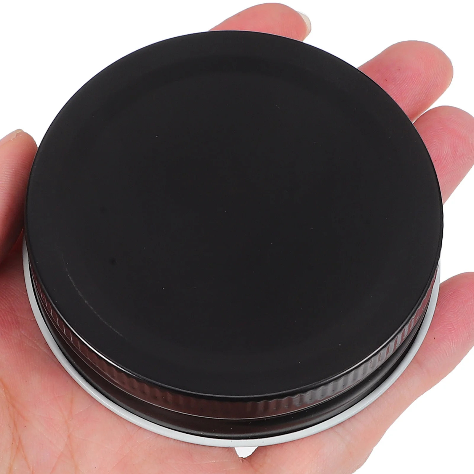 

12pcs 70Mm Round Tinplate Jar Lids Replacement Sealing Caps For Mason Jars Airtight Storage Black Metal Cover Reusable Canning