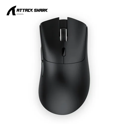 Ratón Bluetooth Attack Shark R1 y cinta de agarre, ratón en espiral recitados por influenciadores PAW3311 1K HZ Macro Gaming Mouse para pad/pc
