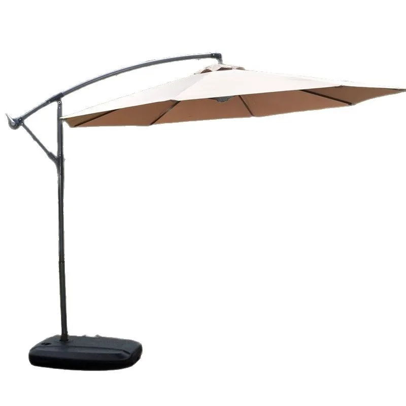 Outdoor Central Pole Parasol, Rotatable Straight Umbrella for Home Balcony Garden Sun Protection