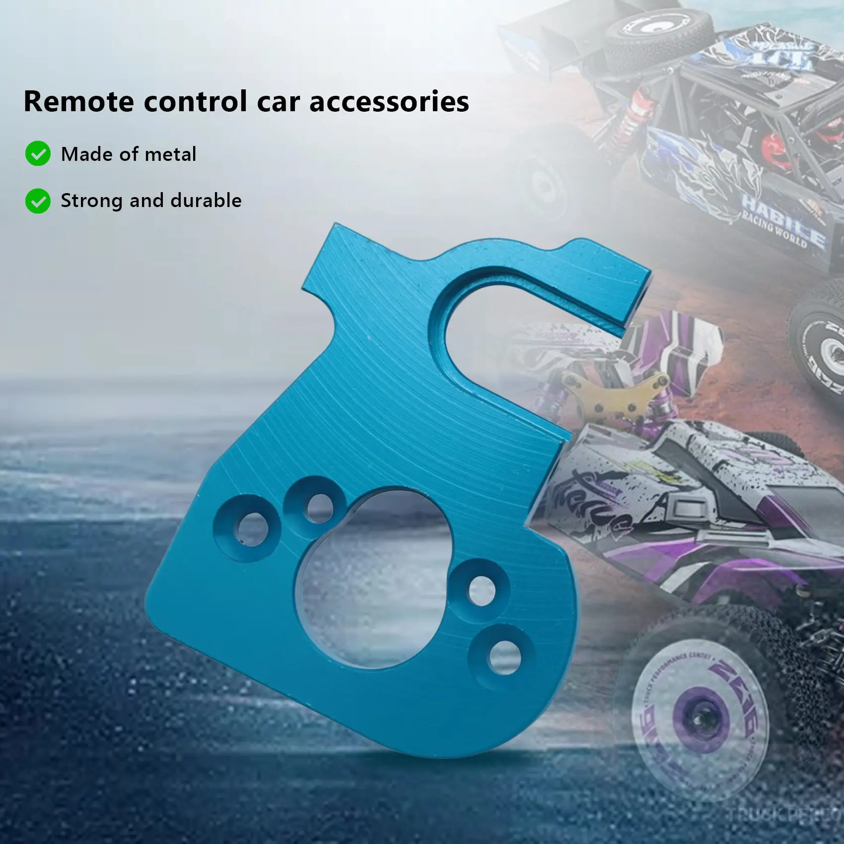 حامل تثبيت محرك السيارة BAAA-RC مع ترس المحرك لـ Wltoys 144001 124019 124018   ملحقات ترقية قطع غيار RC، أزرق