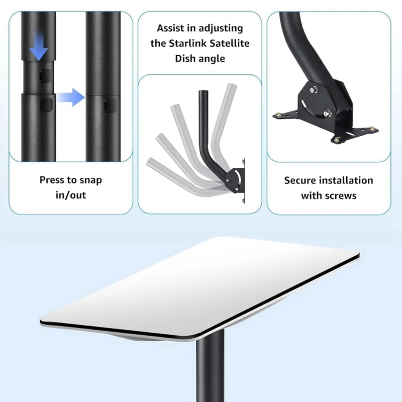 Mounting Kit For Starlink V2 Long Wall Mount And Pole Mount For Starlink Internet Kit Satellite