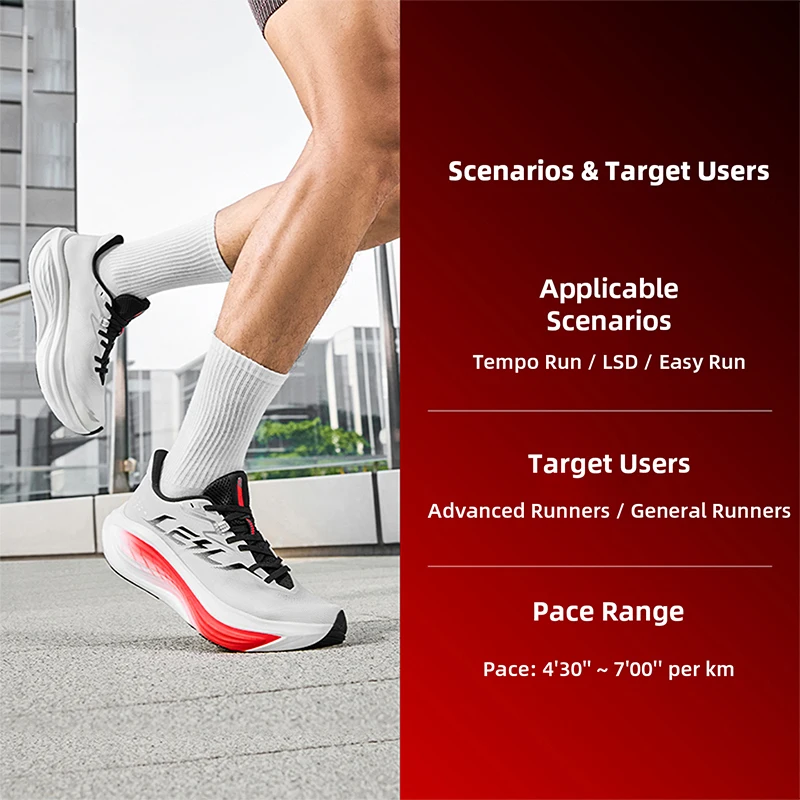 Tênis de Corrida Masculino QIAODAN TG2.0 LEILI 2026 Novo com Alta Absorção de Impacto para Treino de Longa Distância QDB023264285