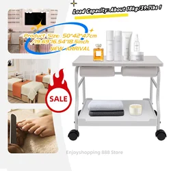 Portable Foot Bath Spa Trolley Beauty Salon Nail Cart Spa Facial Rolling Storage Station