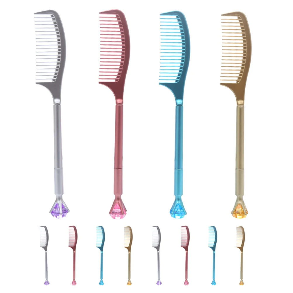 12 قطعة من أقلام الكتابة الملونة على شكل مشط من الجل، أداة كتابة ناعمة وقبضة مريحة لاستخدام المعلم في مكتب الطلاب