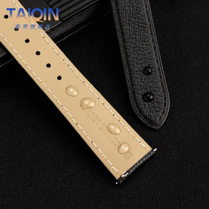 Quick release Genuine Leather Watch Strap for Cartier Tank London Santos100 Lychee Pattern Men Women\'s Watchband 20 22mm 23mm 25