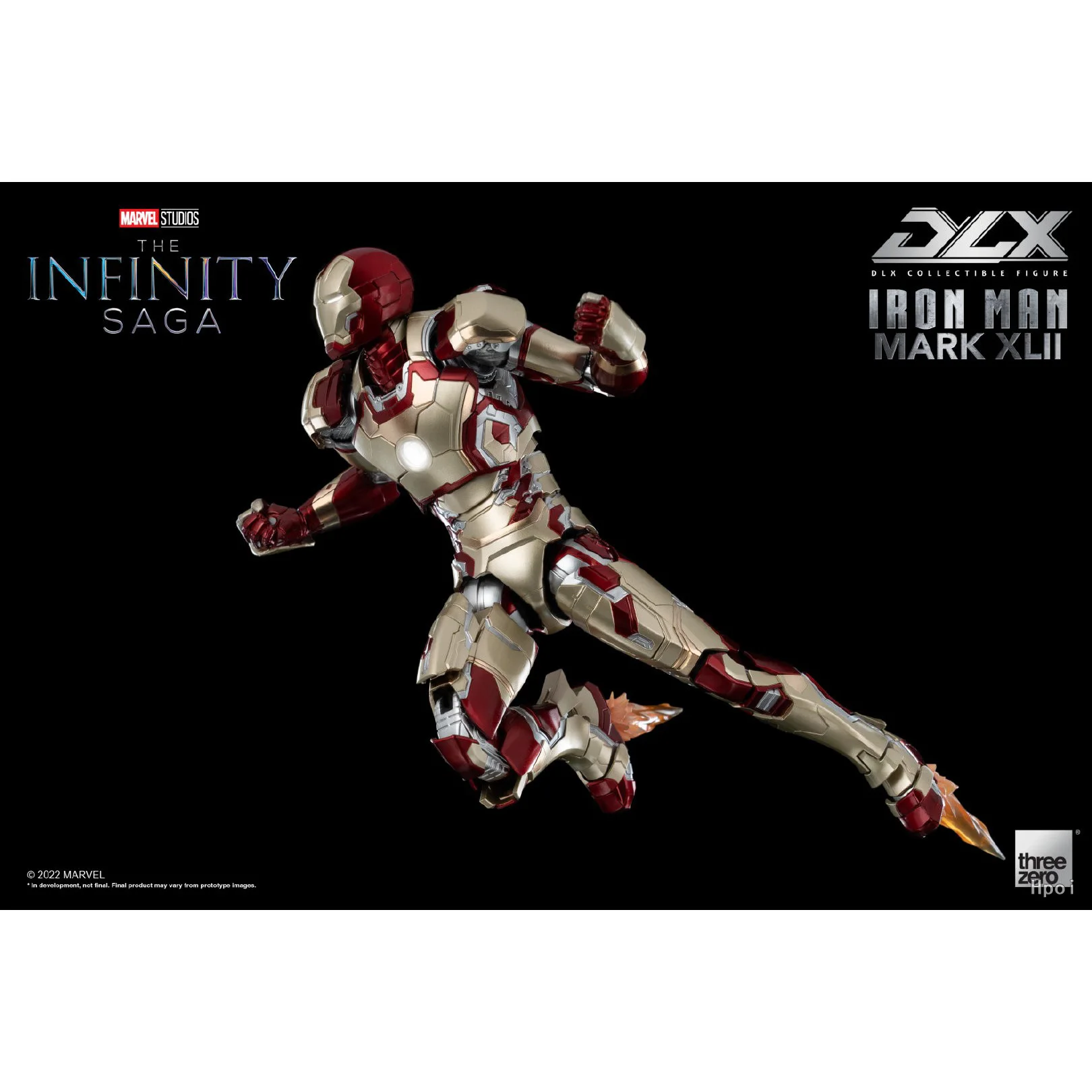 In magazzino 100% originale Threezero DLX Iron Man 3 Iron Man Mark 42 Movie Character Model Art Collection Toy Gift