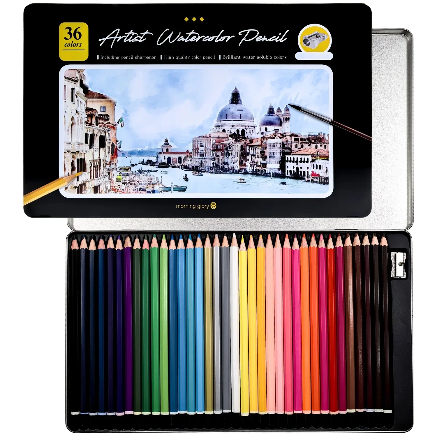 Watercolor Pencils Set of 36/48 Beautiful Blending Effects with Wet or Dry-Ideal for Coloring Book Water Soluble Pencils