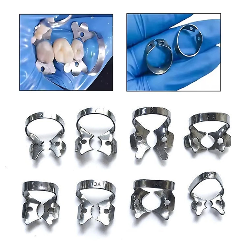 

Size 50 Stainless Steel Rubber Dam Clamps for Dentistry Endodontic Restorative and Orthodontic Applications