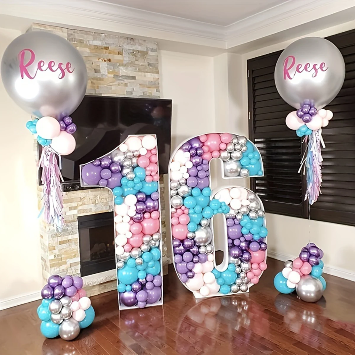 DIY Birthday Decoration Three-dimensional Digital KT Board Decoration 1 Years Birthday Party Balloon Combination Room Decoration