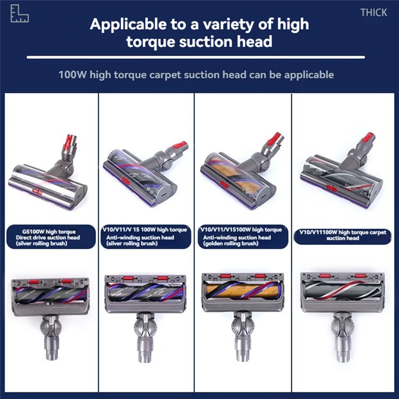 ABUD-100W استبدال عجلة رأس القيادة المباشرة لدايسون V10 V11 مكنسة كهربائية محرك مباشر تنظيف أجزاء الرأس