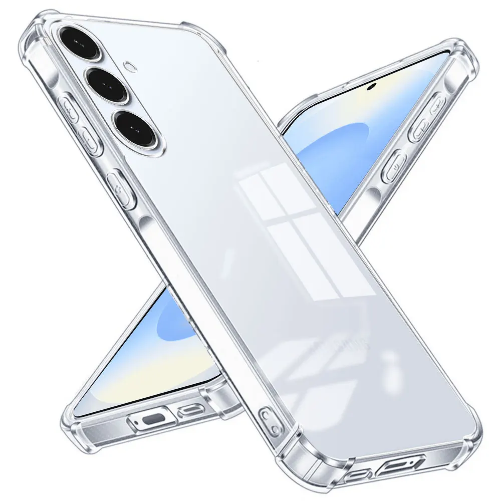 

Мягкий силиконовый прозрачный чехол для телефона Samsung S25 S24 S23 S22 Plus Ultra S23 FE, противоударный чехол с подушкой безопасности для GalaxyS24 S25 Ultra Plus