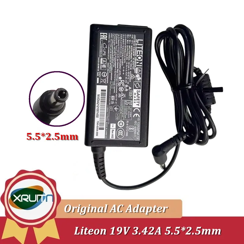 Genuine LITEON PA-1650-90 19V 3.42A 65W PA-1650-91 AC Adapter Charger For ASUS TOSHIBA Satellite INTEL NUC Laptop  Power Supply