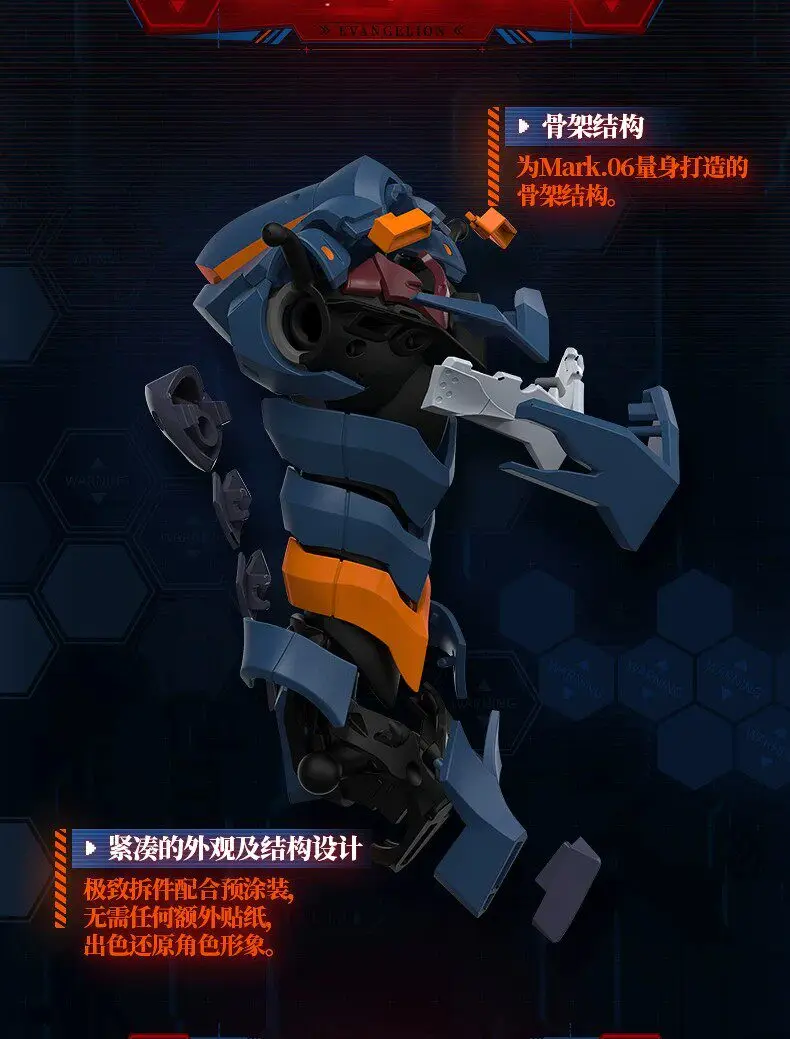 Original Blokees Evangelion Production Model‑02 TV Version & Evangelion Mark.06 Legend Edition Movable Robot Anime Figure Toys