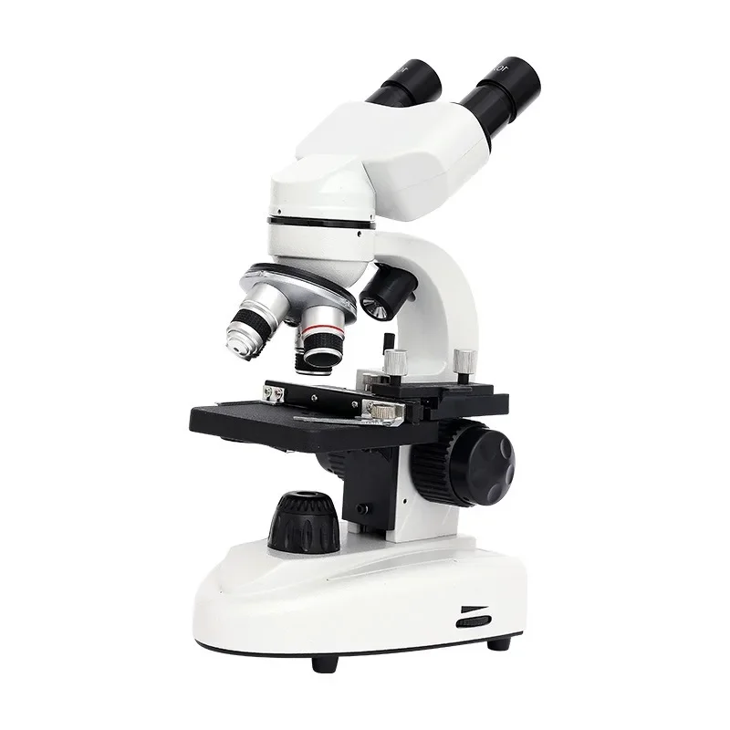 

Compound Binocular Microscope 3W Magnification, LED Illumination Two-Layer Mechanical Stage,Microscope for Adults