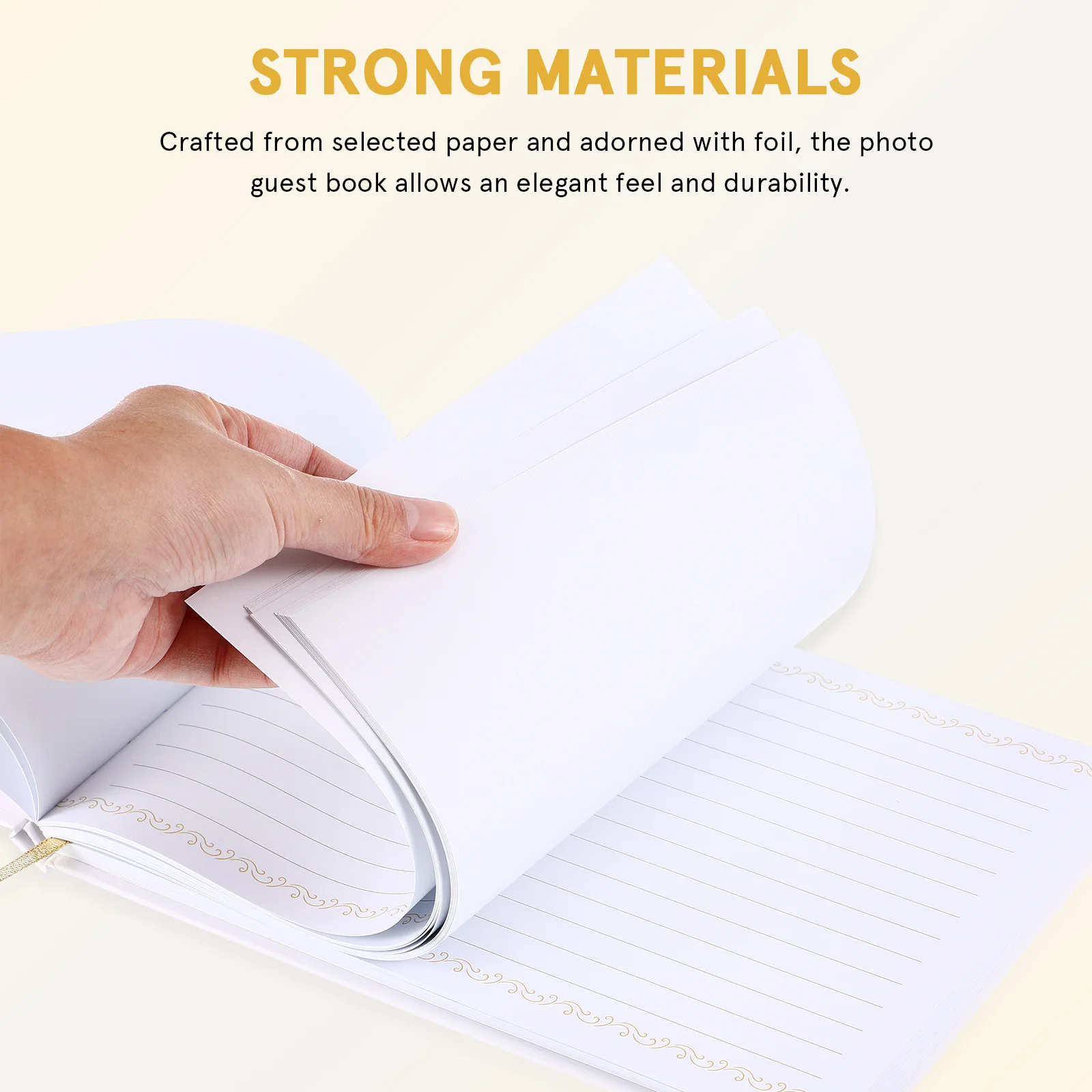 

Guest Book Wedding Album Photo Guestbook Memory Book For Vacation Home Funeral Birthday Party Travel Keepsake Foil Accents