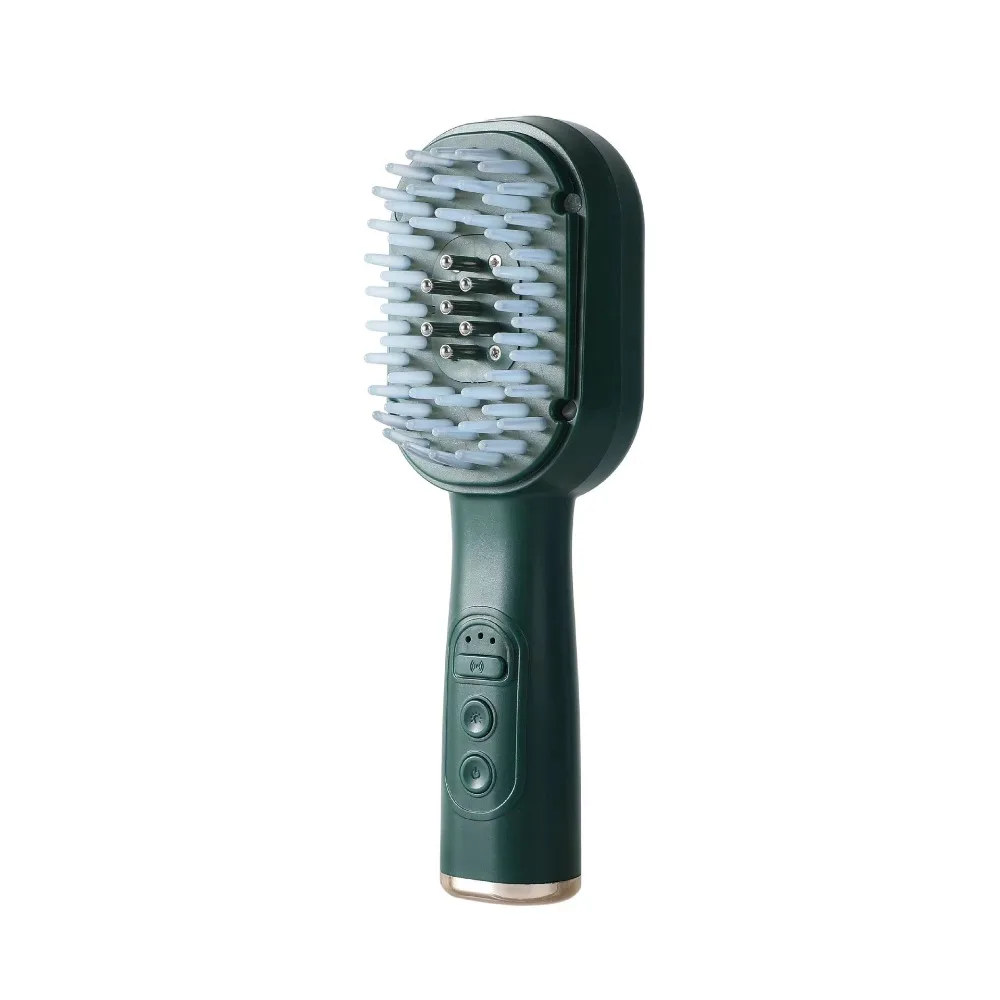 New Hair Growth Scalp Massage Brush Blue Red Light Rechargeable Massage Comb Portable Hair Root Stimulator Electric Massager