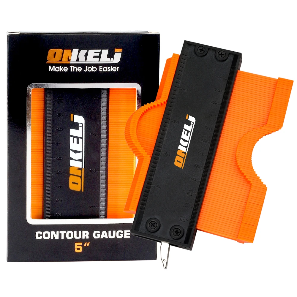 ONKEL.J Brand Lock Wider Contour Gauge Profile Tool Alloy Edge Shaping Wood Measure Ruler Laminate Tiles Meethulp Gauge