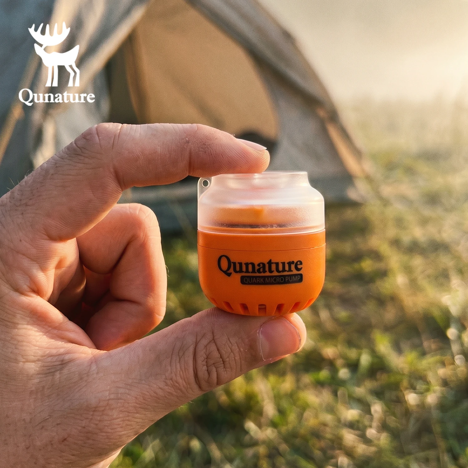 Bomba de Ar Qunature Inflável Leve 5kpa, Mini Bomba de Ar para Camping, Bomba de Tubo para Colchão Autoinflável com Forte Pressão de Ar