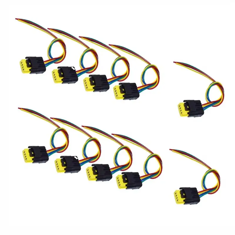 ABKP-Intake Pressure Sensor Connector Plug(4 Pin) 10PCS 211PC042S4021 For Reverse Camera Sensor