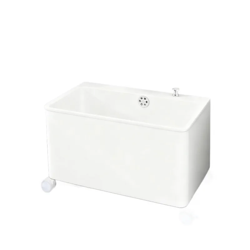 Household washing mop basin with wheel automatic drainage large plastic mop bucket sink