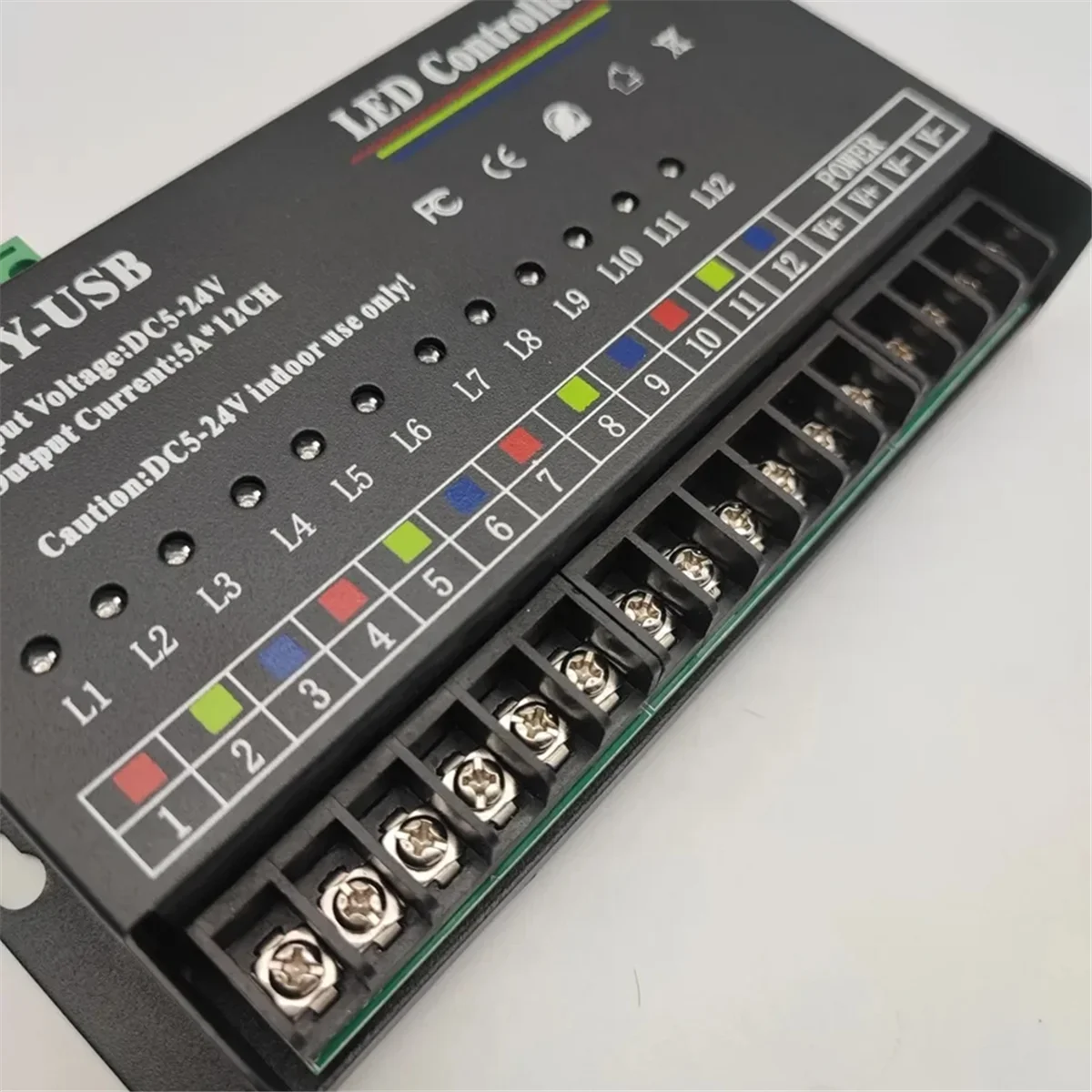 Controlador de programación autónoma, dispositivo USB programable de 12 vías, LED, RGB, para Módulo de tira 3528 5050