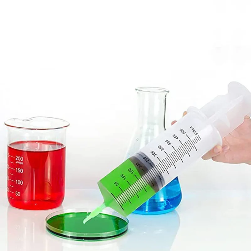 มัลติฟังก์ชั่ 150 ml-550 ml เข็มฉีดยาขนาดใหญ่ความจุ 100 ซม.ท่อปั๊มวัดล้างทําความสะอาดได้หัวฉีดสําหรับน้ํามันกาวของเหลวสัตว์เลี้ยง Feeding