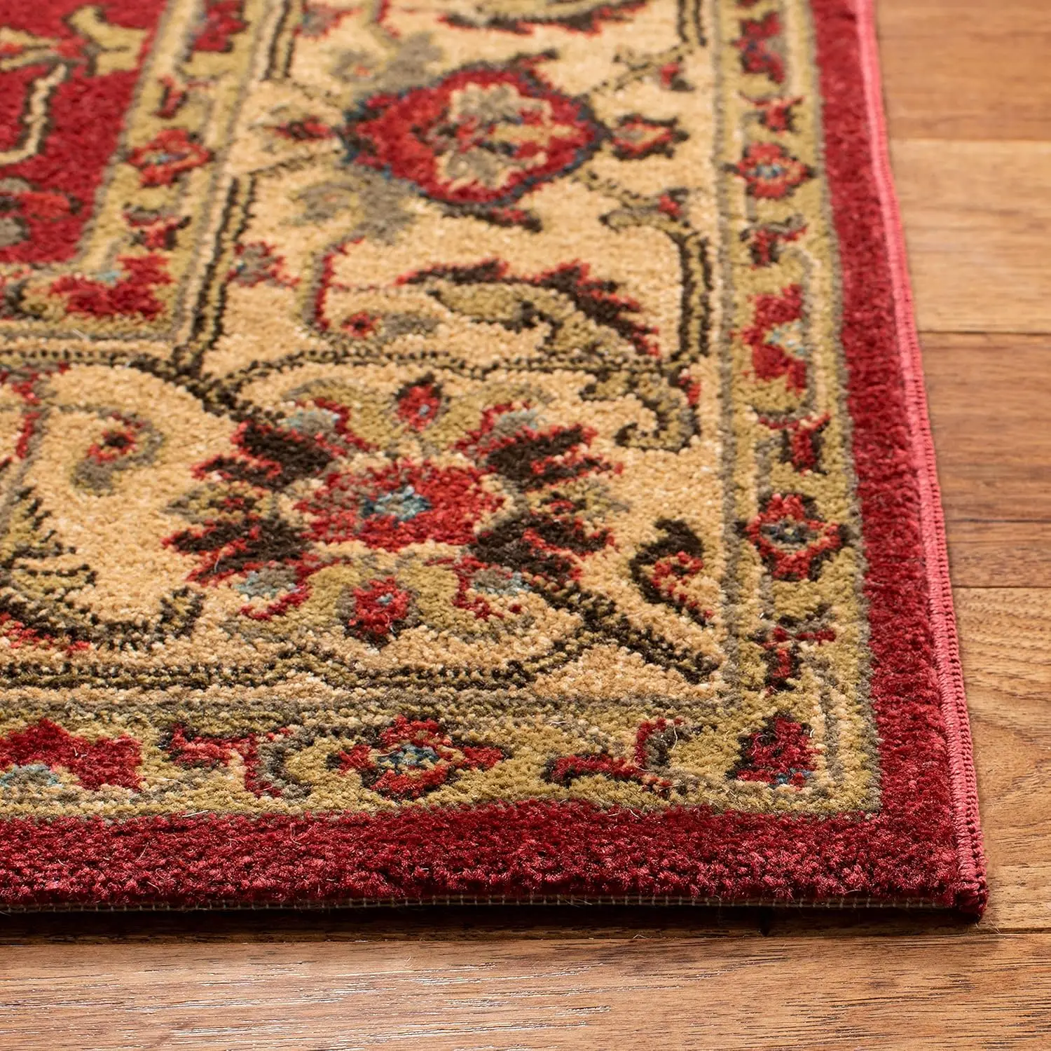 

Акцентный коврик Safavieh Mahal Collection — 4 фута X 5 футов 7 дюймов, красный и бежевый, традиционный восточный дизайн, не линяет и легкий уход, идеально подходит