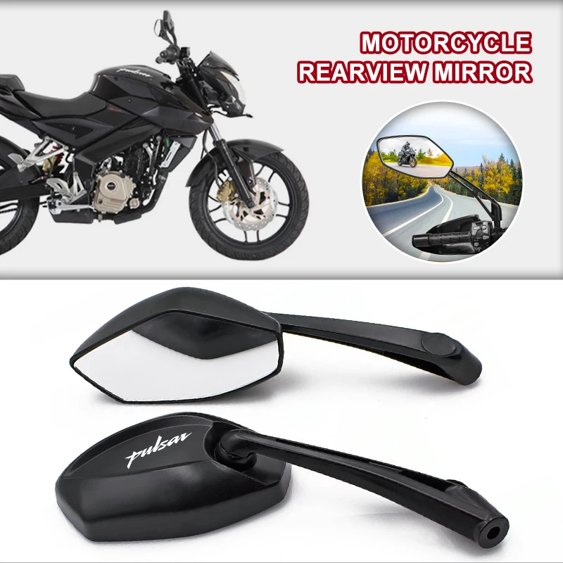 1 Pair Motorcycle Side Rearview Mirrors Wide Angle Adjustable For Bajaj Dominar 400 Dominar250 Pulsar Touring200 Pulsar-ns200